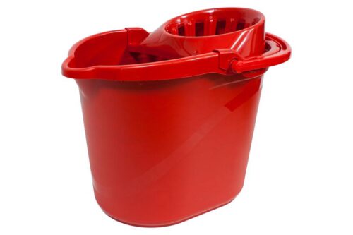 CUBO 15L ROJO CON ESCURRIDOR