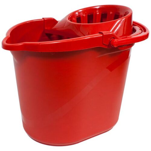 CUBO 15L ROJO CON ESCURRIDOR