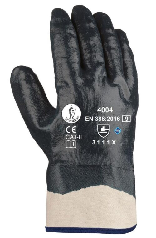 GUANTE PESADO NITRILO AZUL T-9
