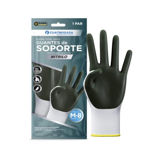 GUANTE SOPORTE NITRILO VERDE T-XL