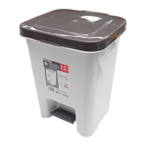 PAPELERA PLASTICO CON PEDAL 12L