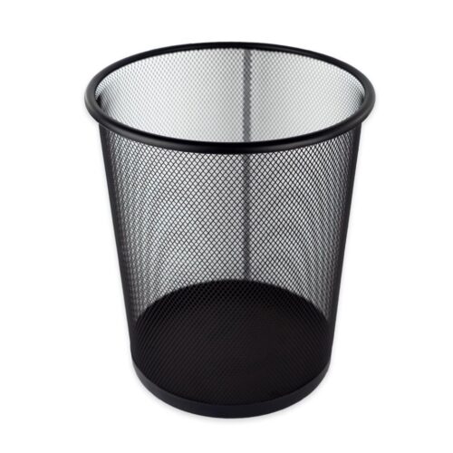 PAPELERA REJILLA METALICA NEGRA