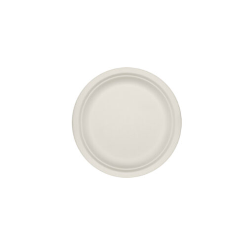 PLATO FIBRA CAÑA DE AZUCAR 18CM  1000u