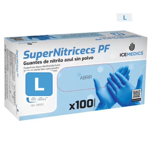 GUANTE NITRILO AZUL SUPERNITRICEPS 3 5GR T-L