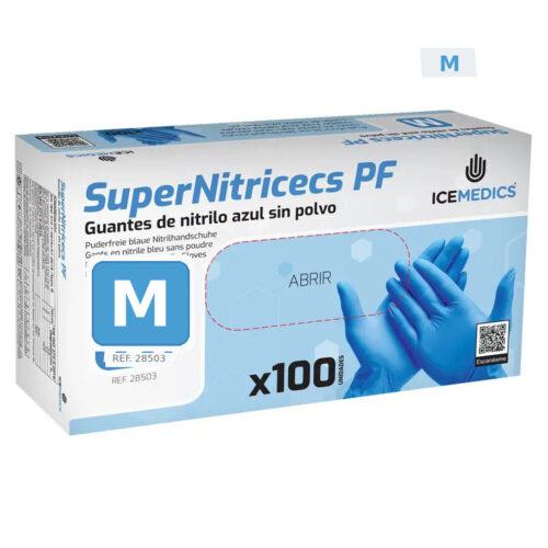 GUANTE NITRILO AZUL SUPERNITRICEPS 3 5GR T-M